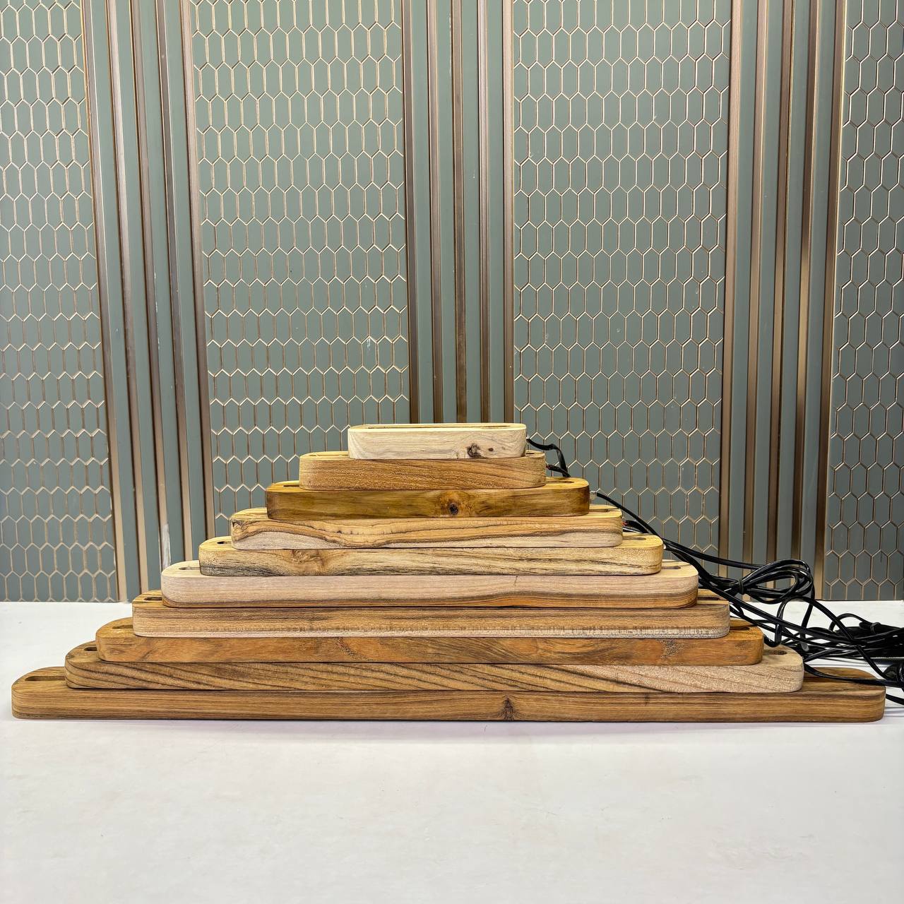 Wooden Light Lamp - Teak Wood