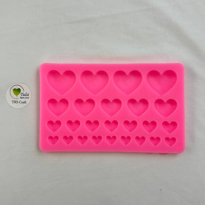 Multi cavity Heart Mould (A) - - Tulsi Resin Store