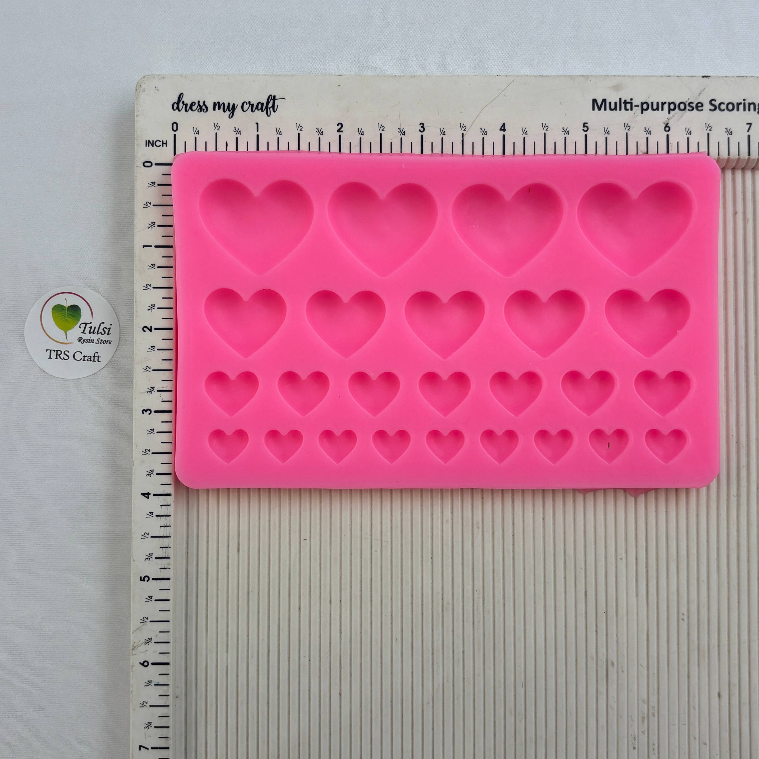 Multi cavity Heart Mould (A) - - Tulsi Resin Store