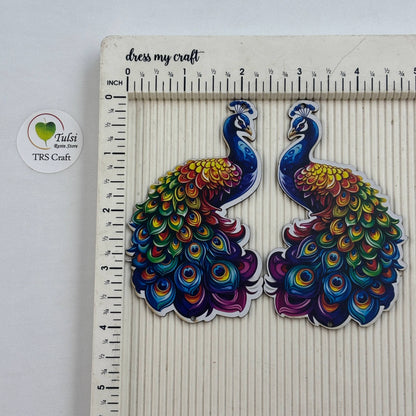 MDF Printed Peacock Cutout (E) - - Tulsi Resin Store