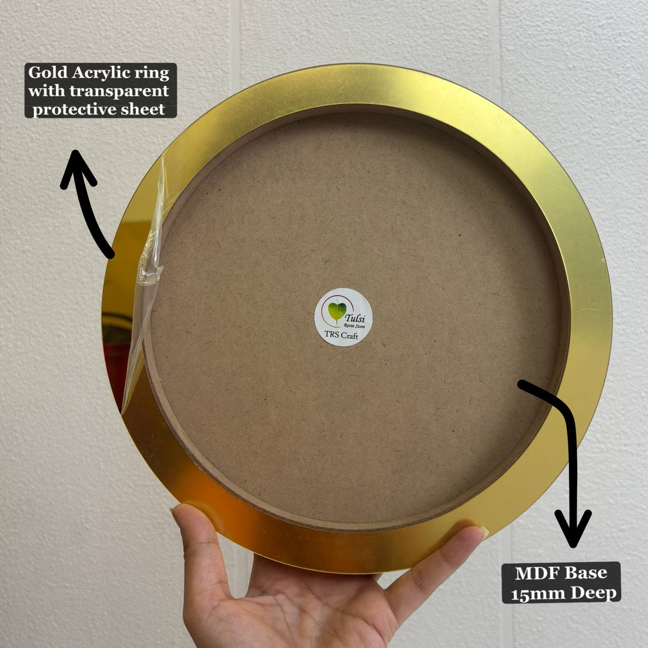 Deep MDF Base With Gold Ring