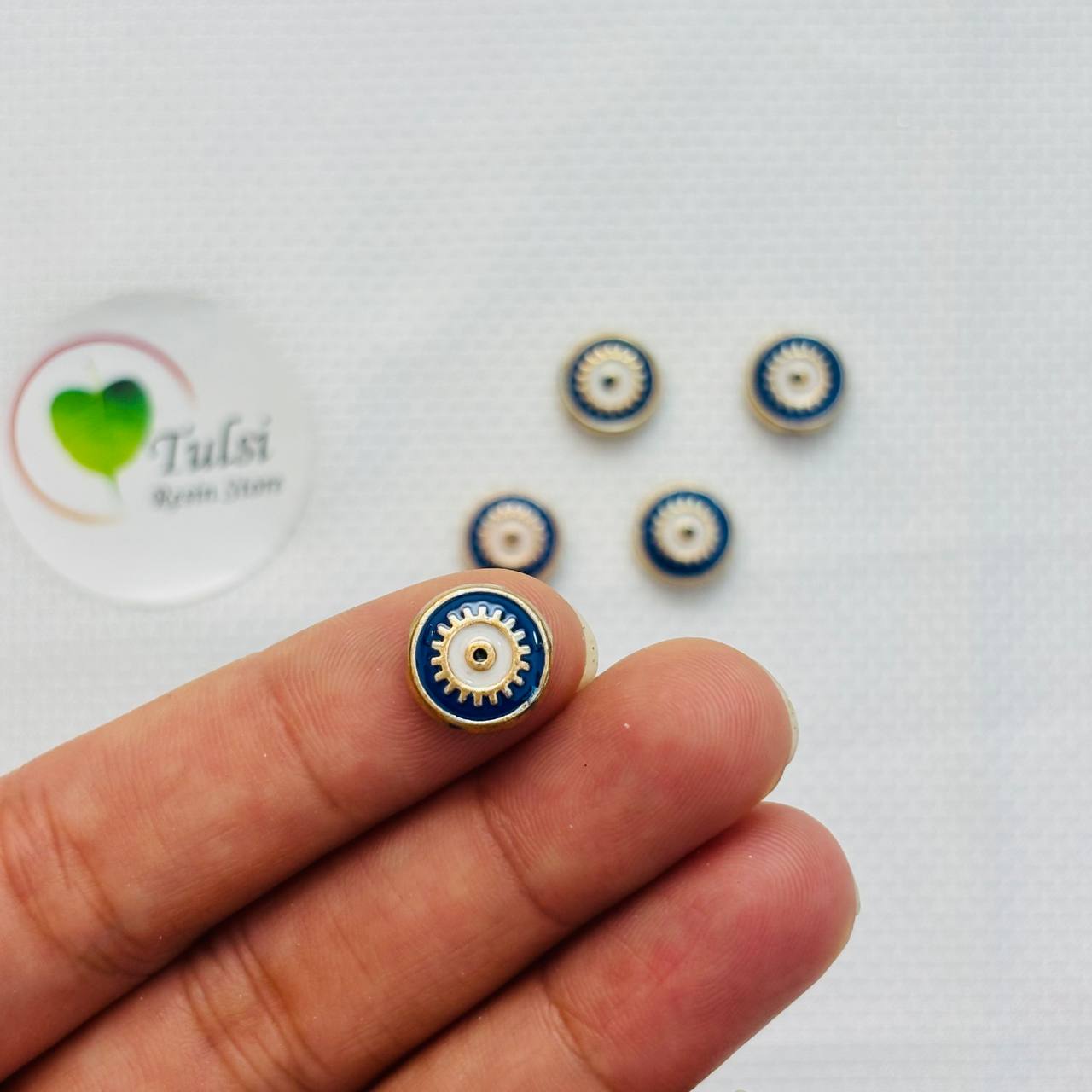 Evil Eye Beads (G) (1 Pc) - Round