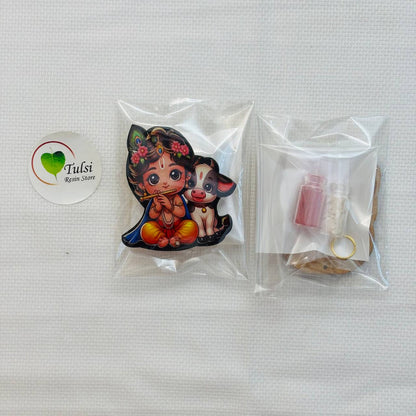 Kumkum Chawal Set with MDF (A) - Krishna - - Tulsi Resin Store
