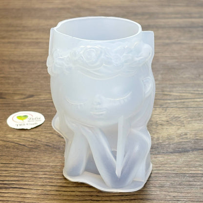 Girl Plantern/Candle Holder Mould (D)