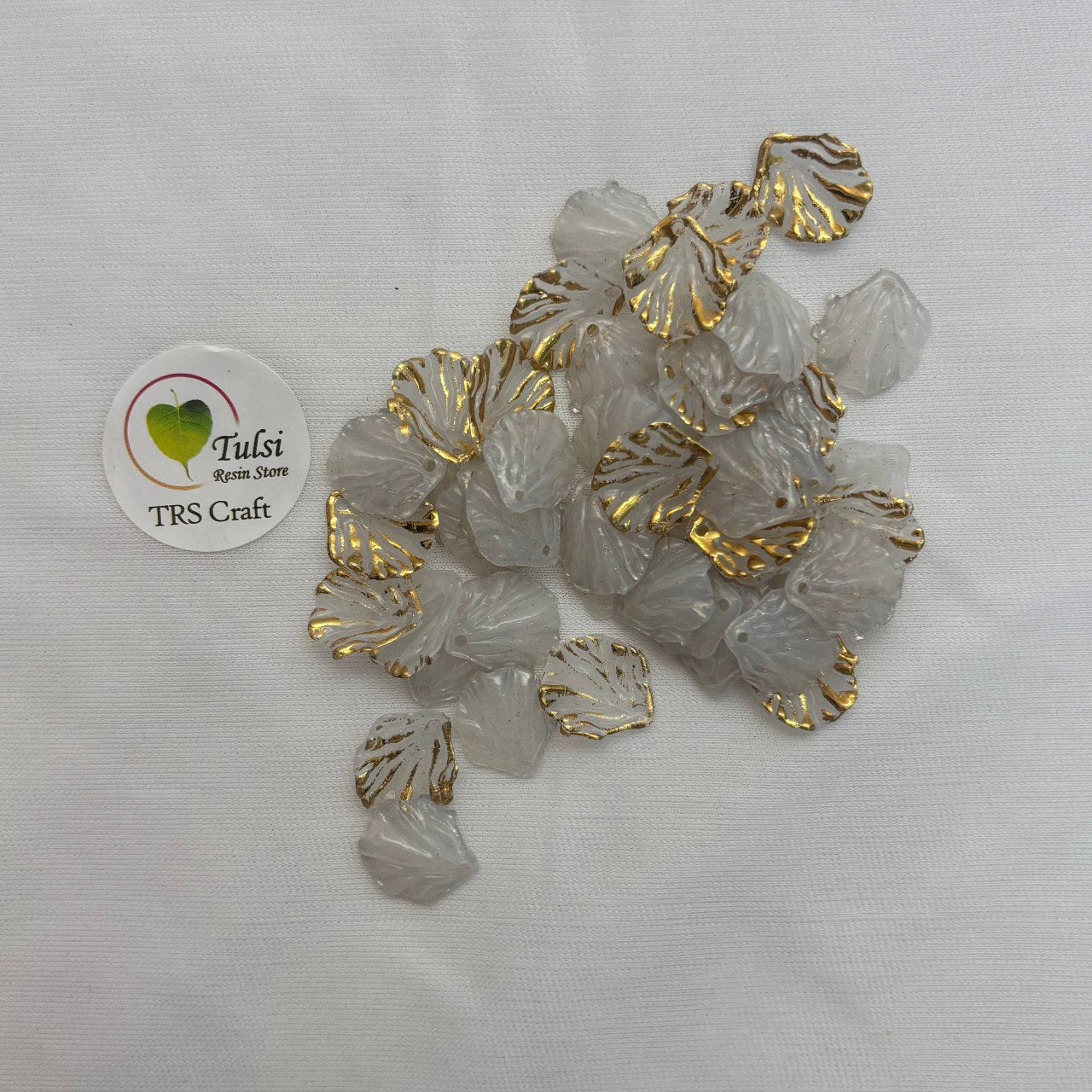 Colourful Plastic Flower (J) - Shell Petals