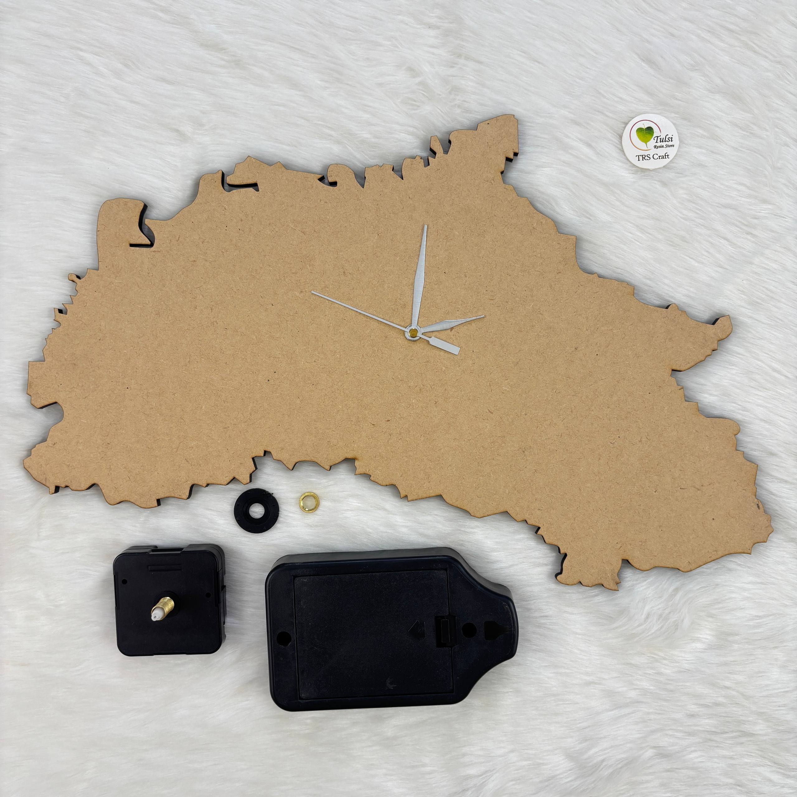 Map Geode Clock Set