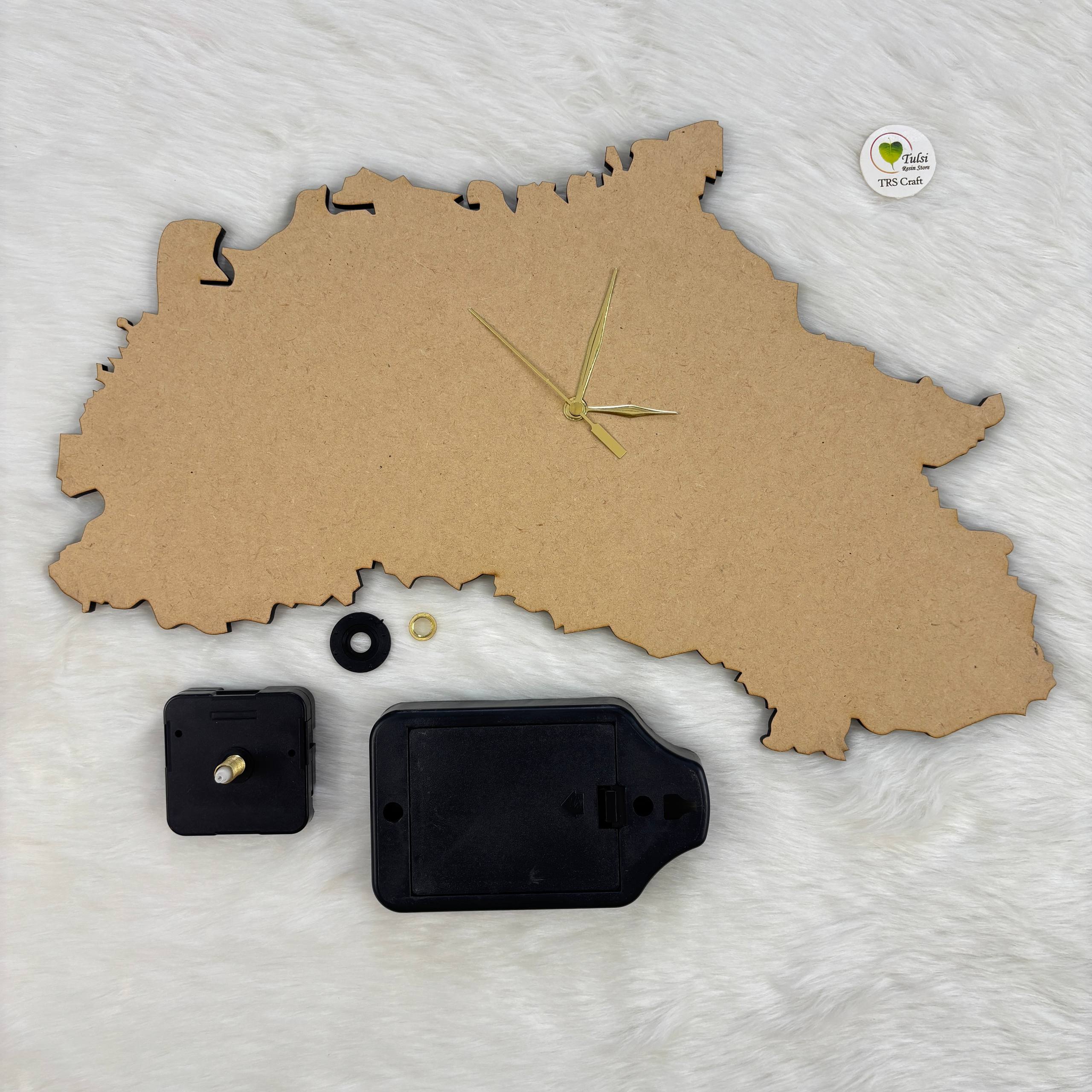 Map Geode Clock Set