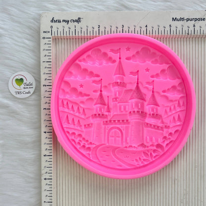 Round Plaque Mould (B) - Castle