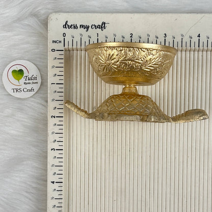 Metal Diya (H) - Tortoise