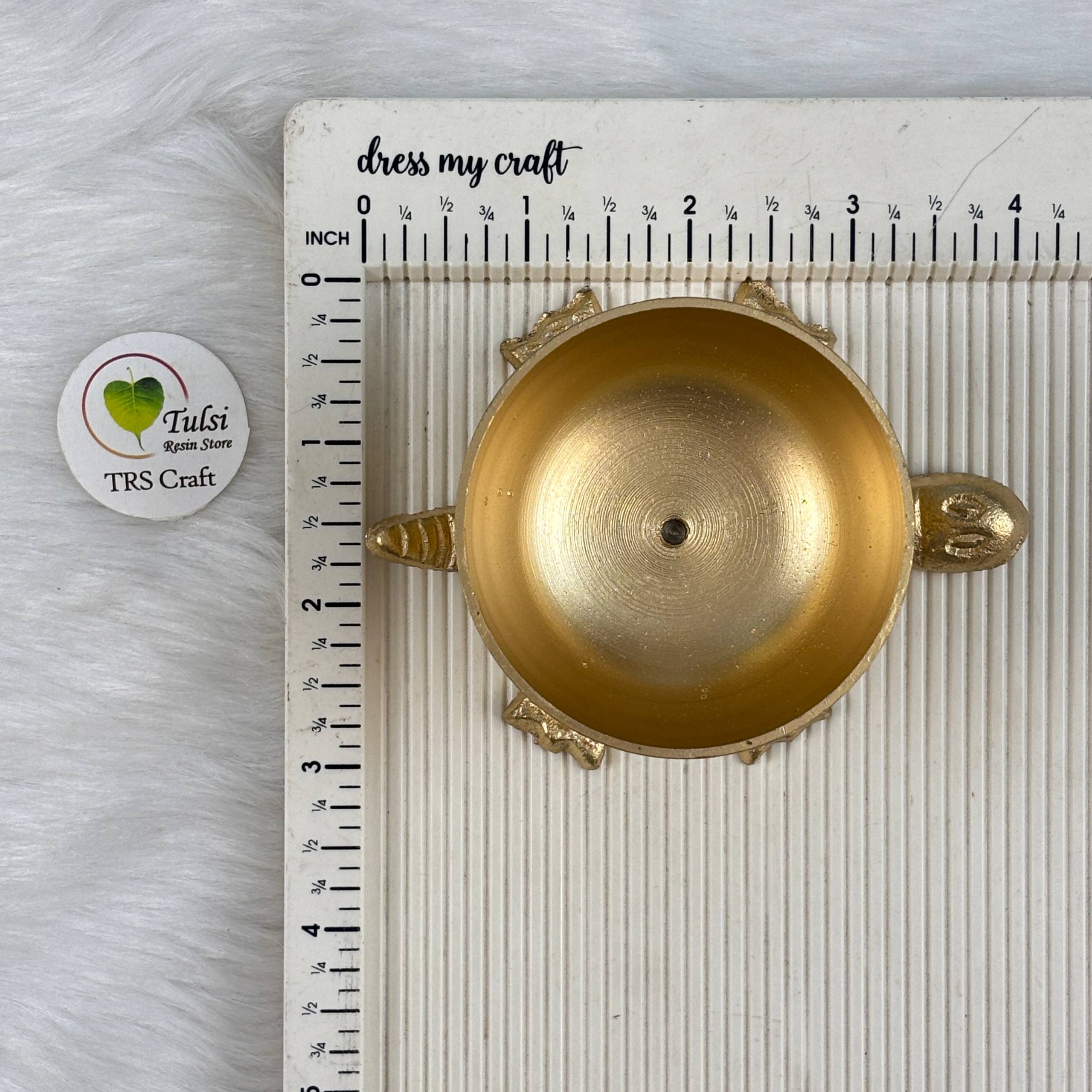 Metal Diya (H) - Tortoise