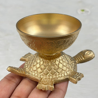 Metal Diya (H) - Tortoise
