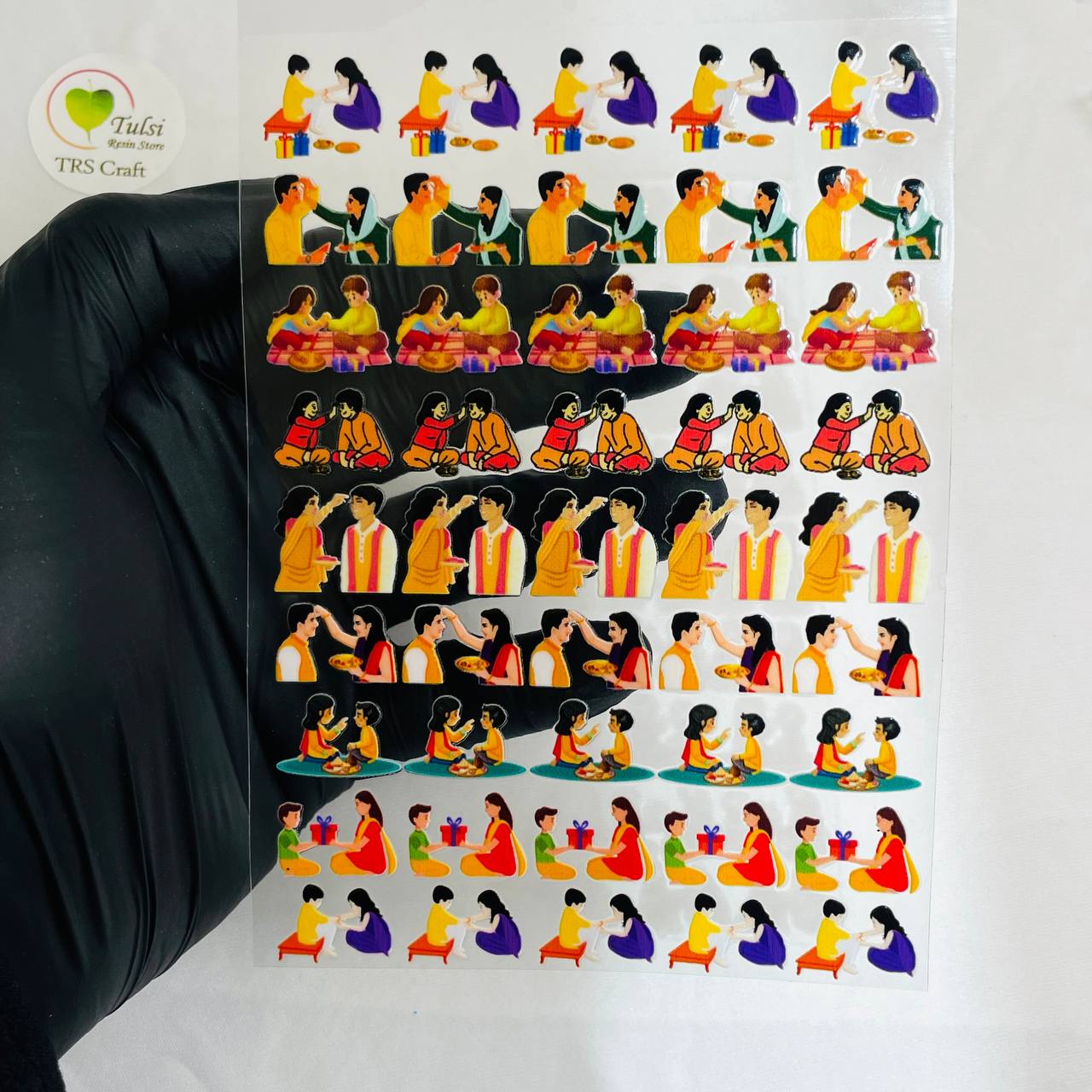 A6 UV DTF Sticker - Mix Rakhi (C) – Tulsi Resin Store