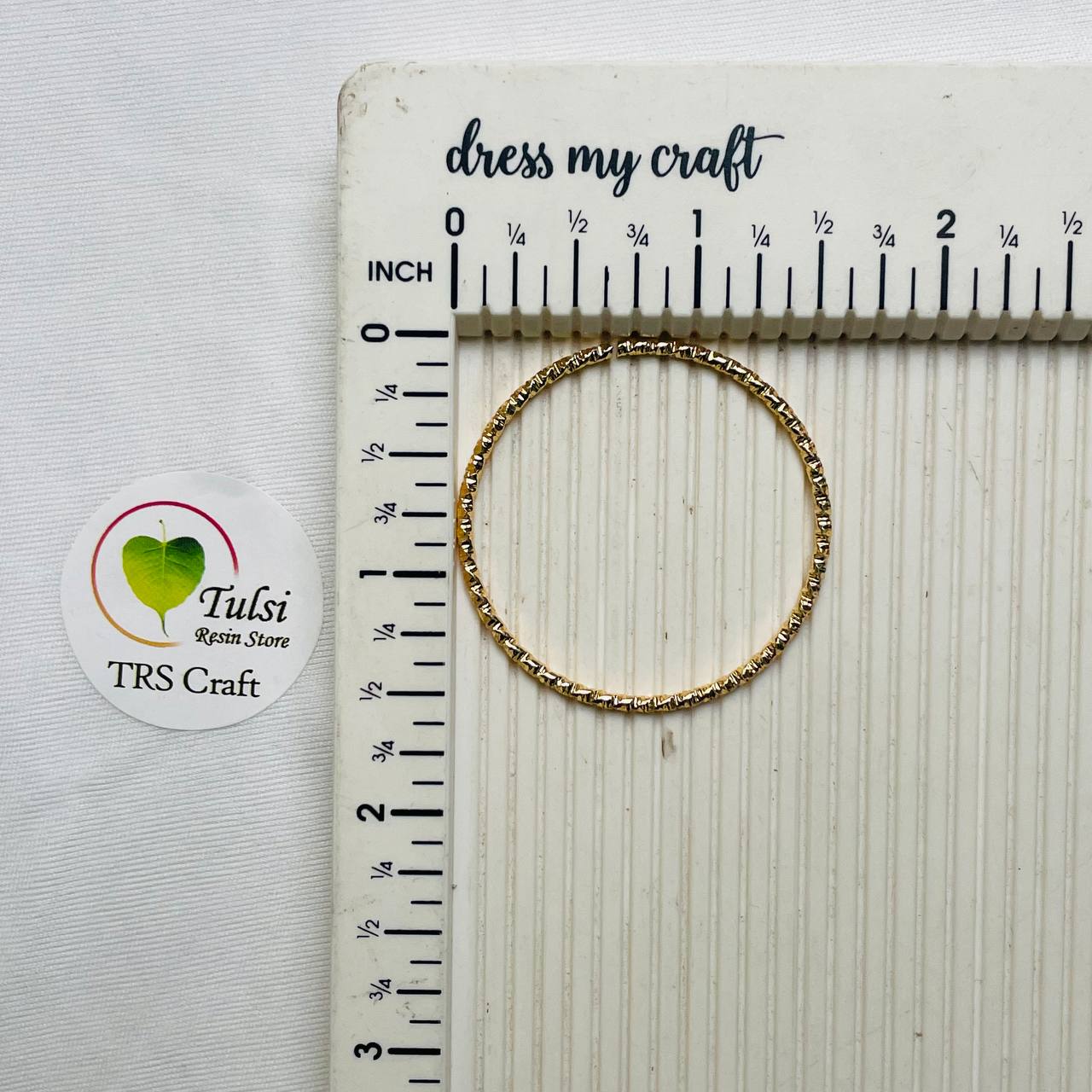 Gold Round Ring - Open - - Tulsi Resin Store