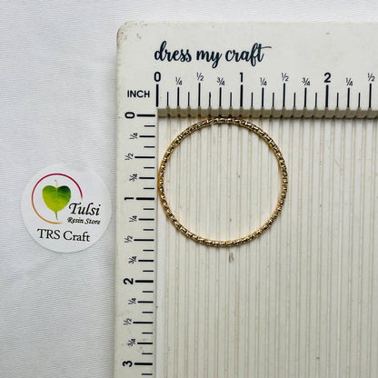 Gold Round Ring - Open - - Tulsi Resin Store