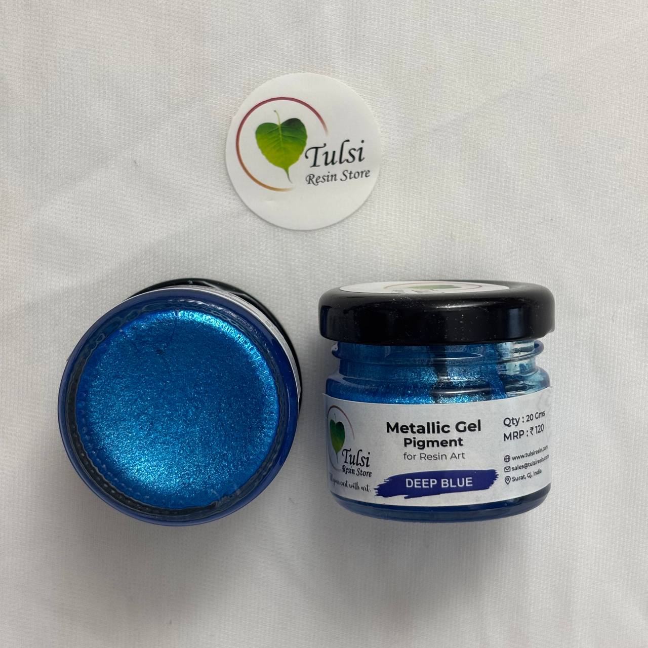 Deep Blue Metallic Gel Pigment