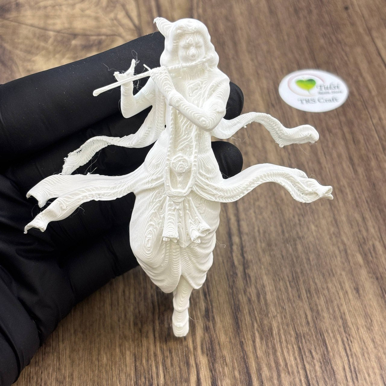 3D Miniature (A23) - Krishna with Flute - - Tulsi Resin Store