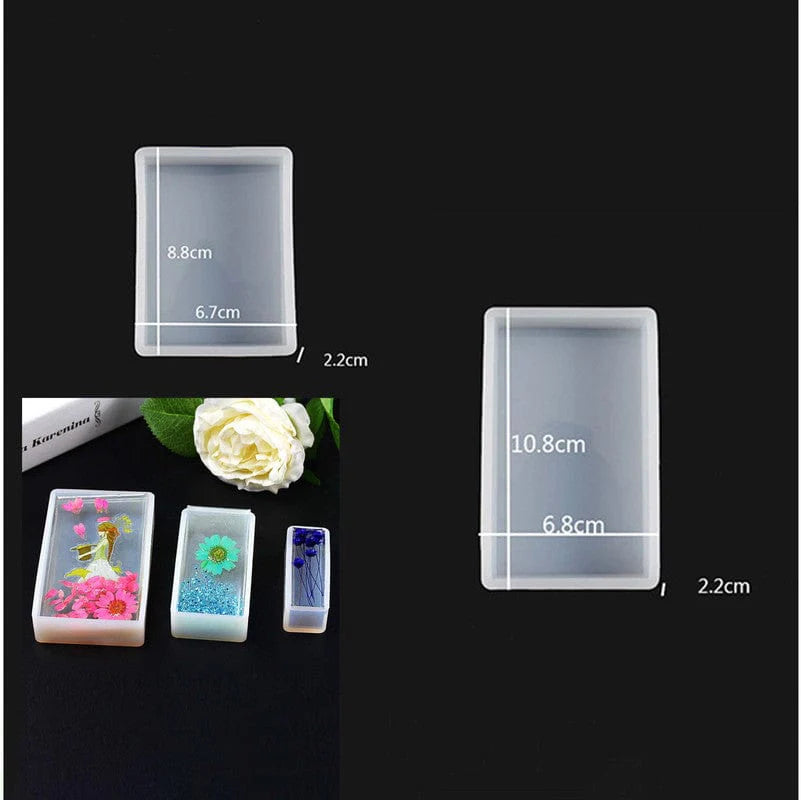 2 Pcs Rectangle Cube Mould