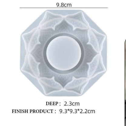 Mandala Lotus T-Light Holder Mould (B)