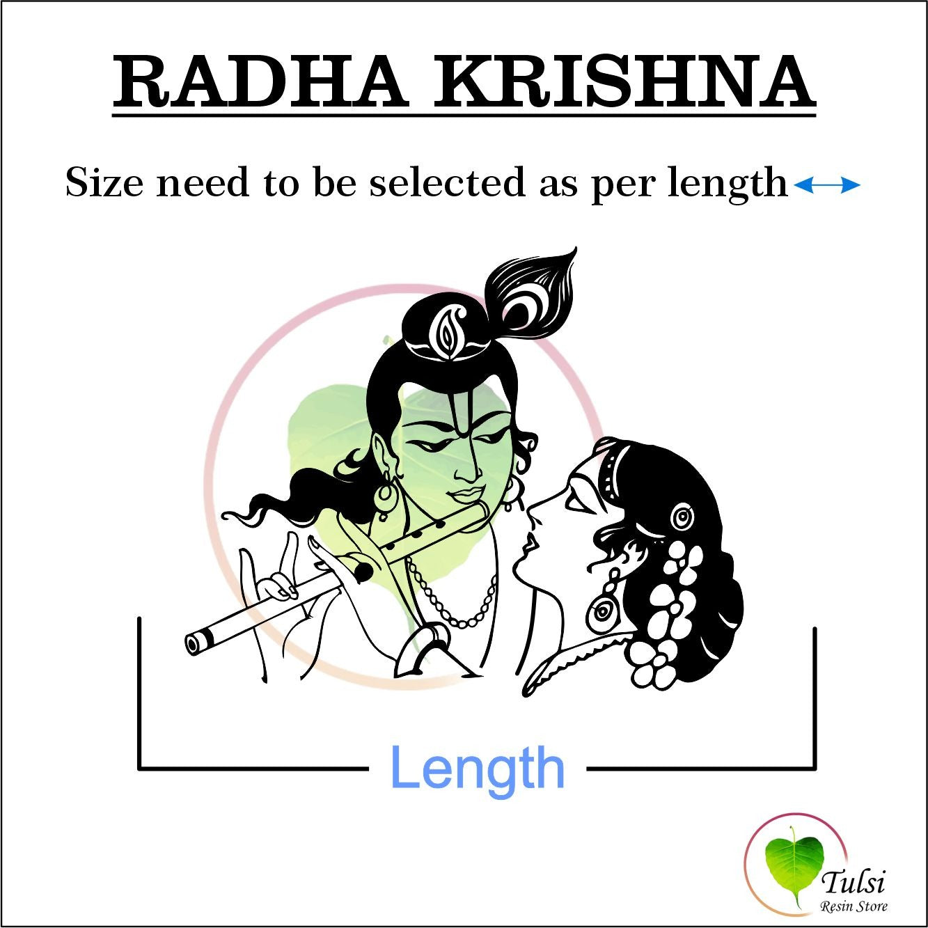 Custom metal sticker - Radha Krishna idol