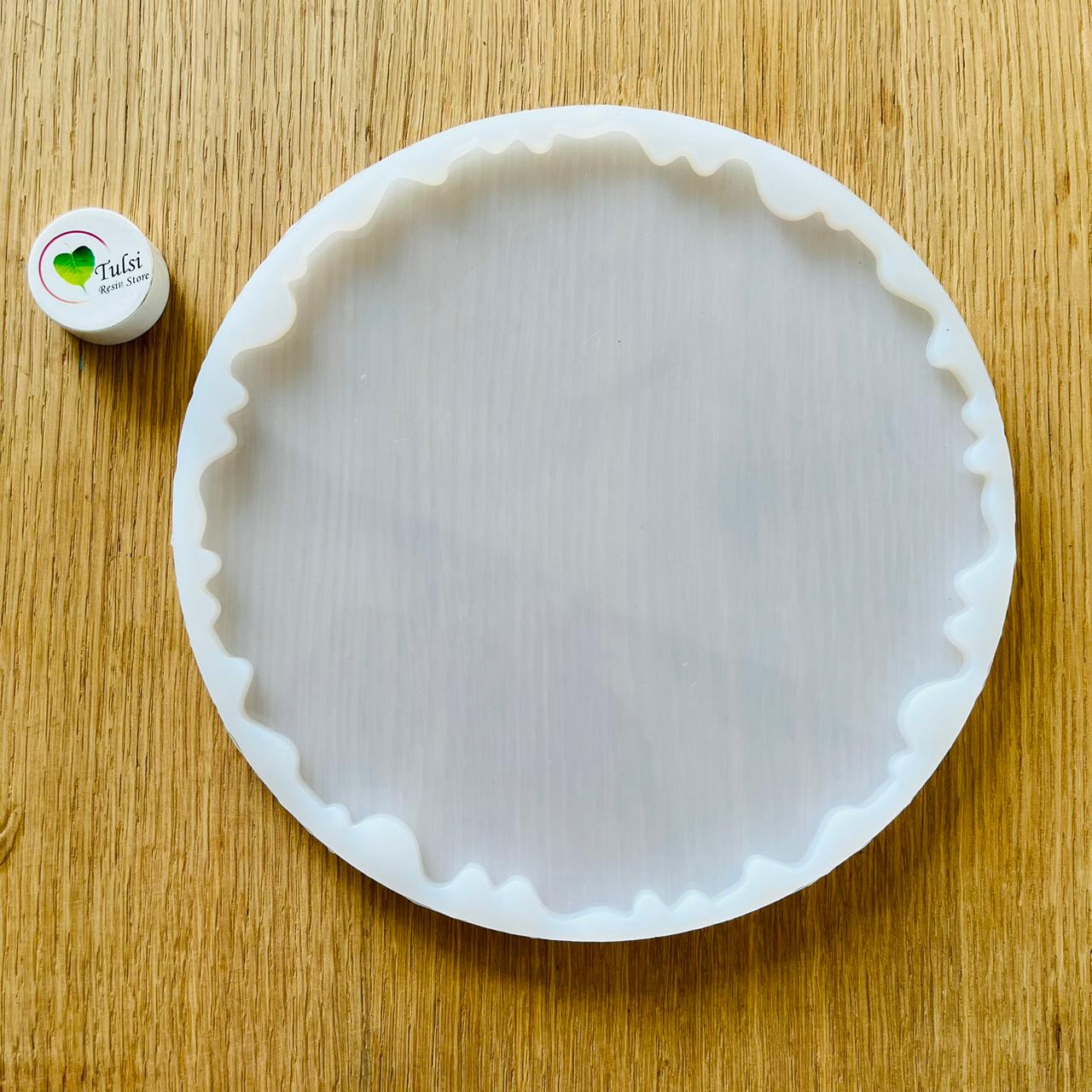 8" Agate Round Platter Tray Mould 1 | Tulsi Resin