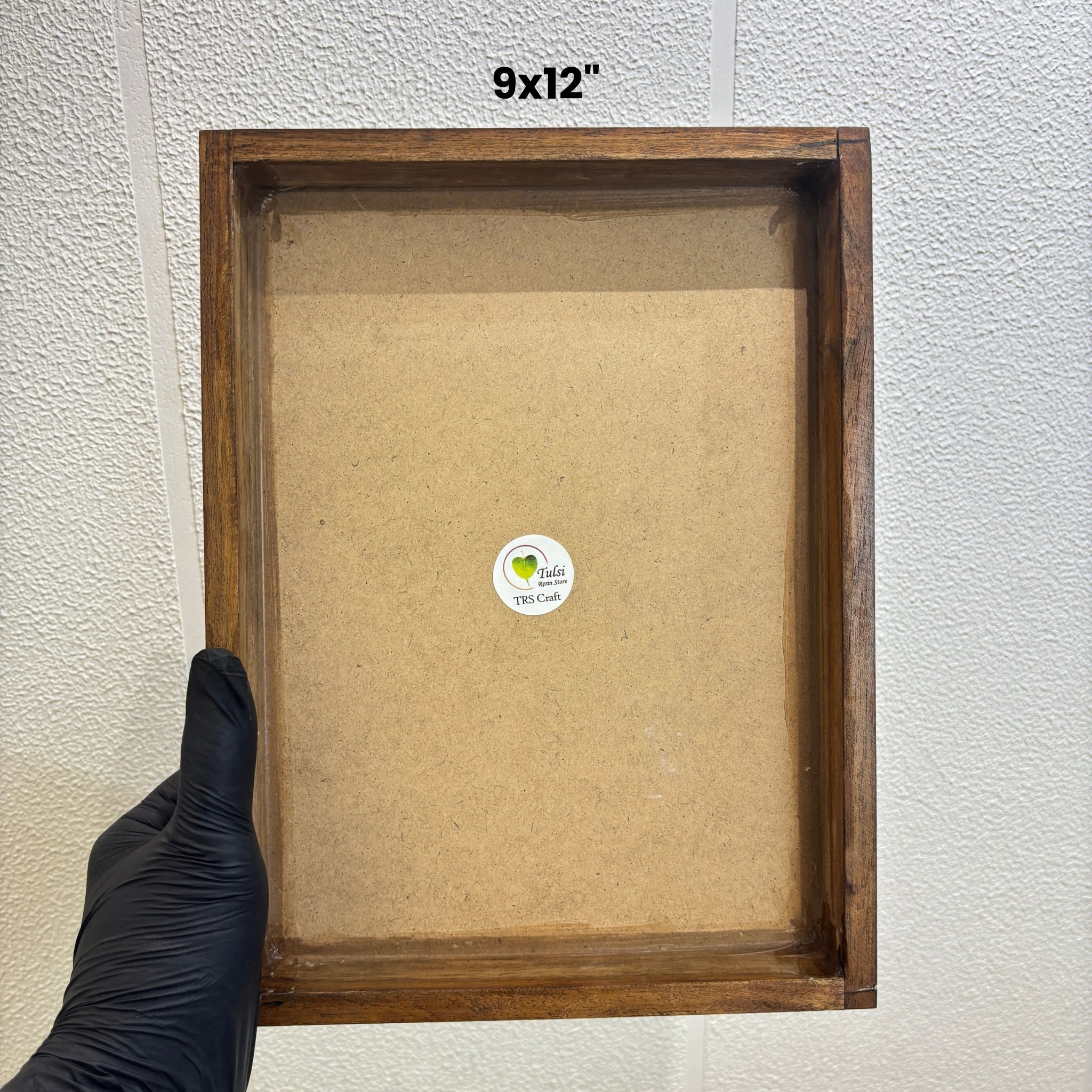 Teakwood Floating Frame (P) - MDF Base 9" by 12" Frame Tulsi Resin Store