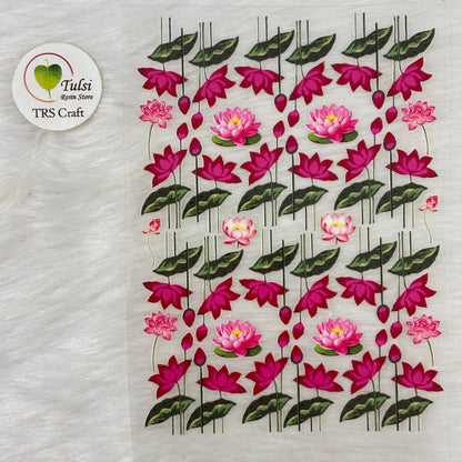 A6 UV DTF Sticker - Floral (Y)