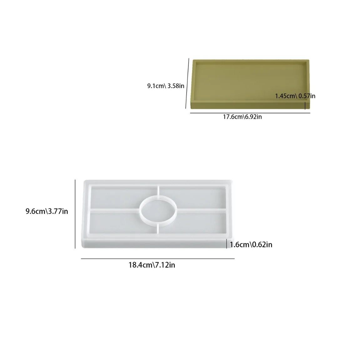 Rectangle Tray With Boundary - 7"