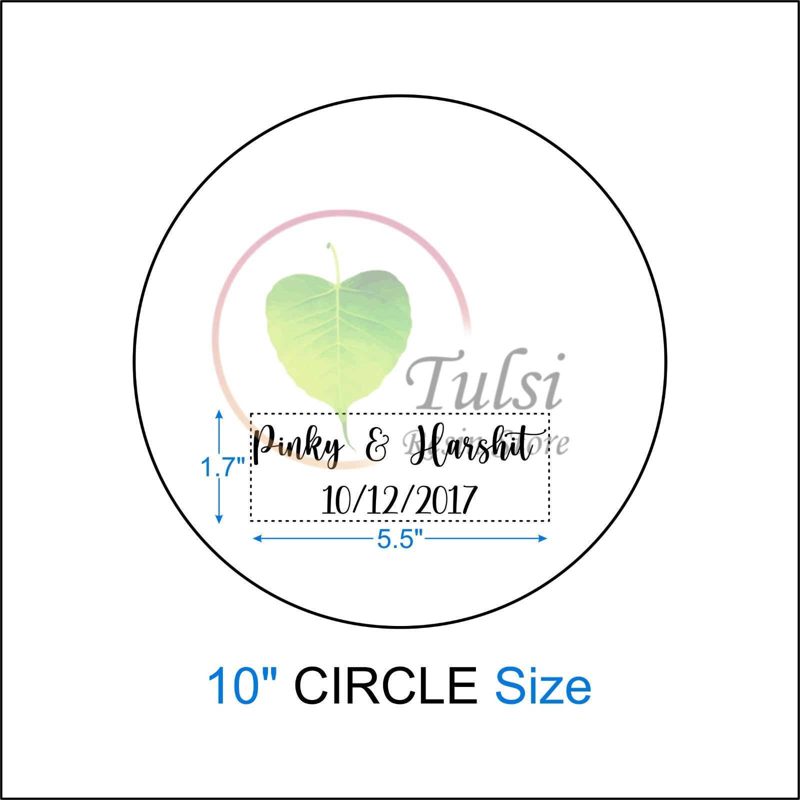 Custom Metal Sticker - Couple Platter (Name+Date)