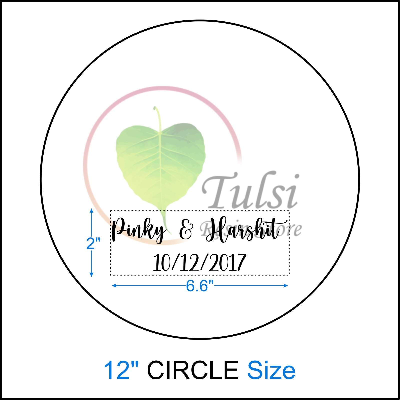 Custom Metal Sticker - Couple Platter (Name+Date)