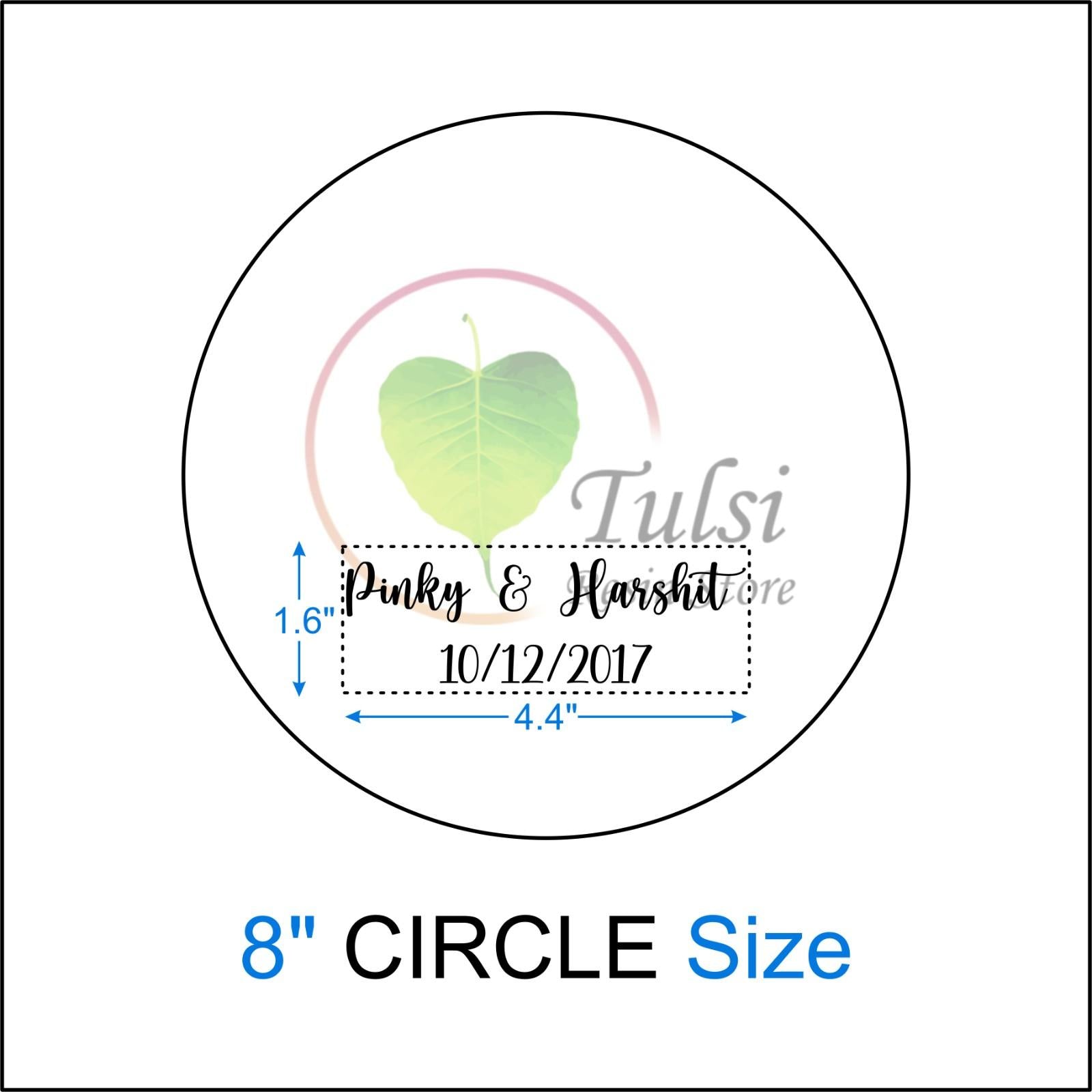 Custom Metal Sticker - Couple Platter (Name+Date)