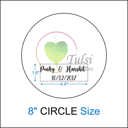 Custom Metal Sticker - Couple Platter (Name+Date)