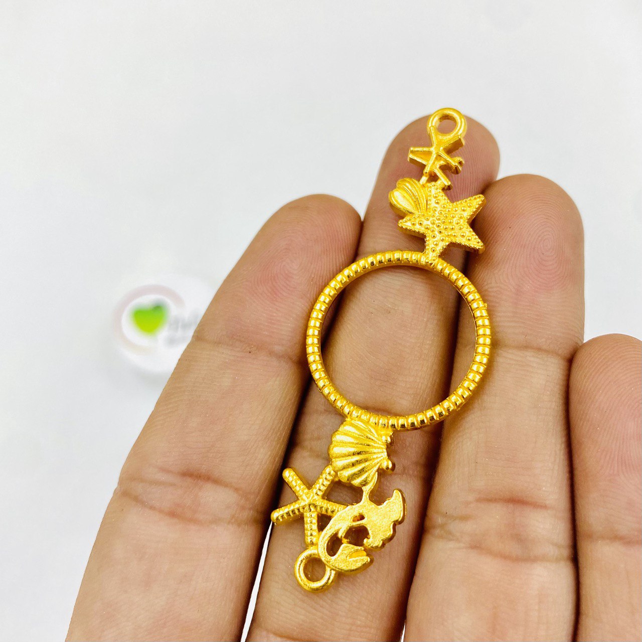 Designer Gold Bazel - H (5 Pcs)