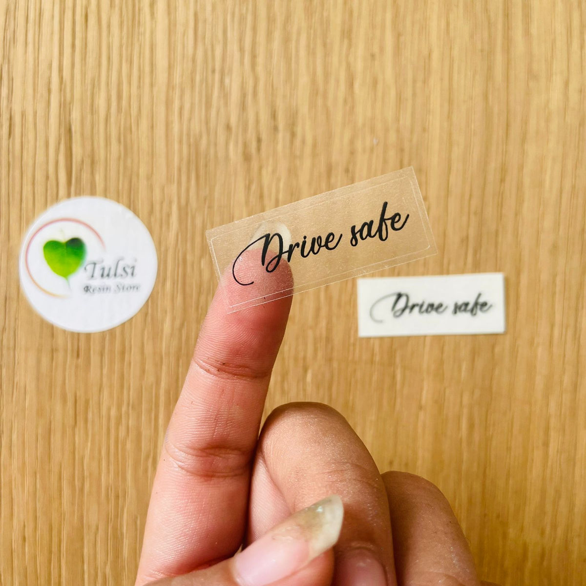 Transparent Store Sticker Transparent Sticker - Drive Safe(10) – Tulsi Resin Store