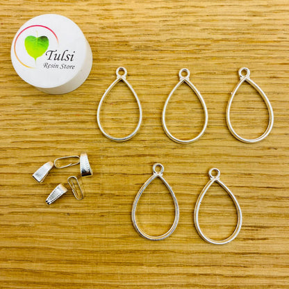 Drop Bazels With Clasp (5 Pc)
