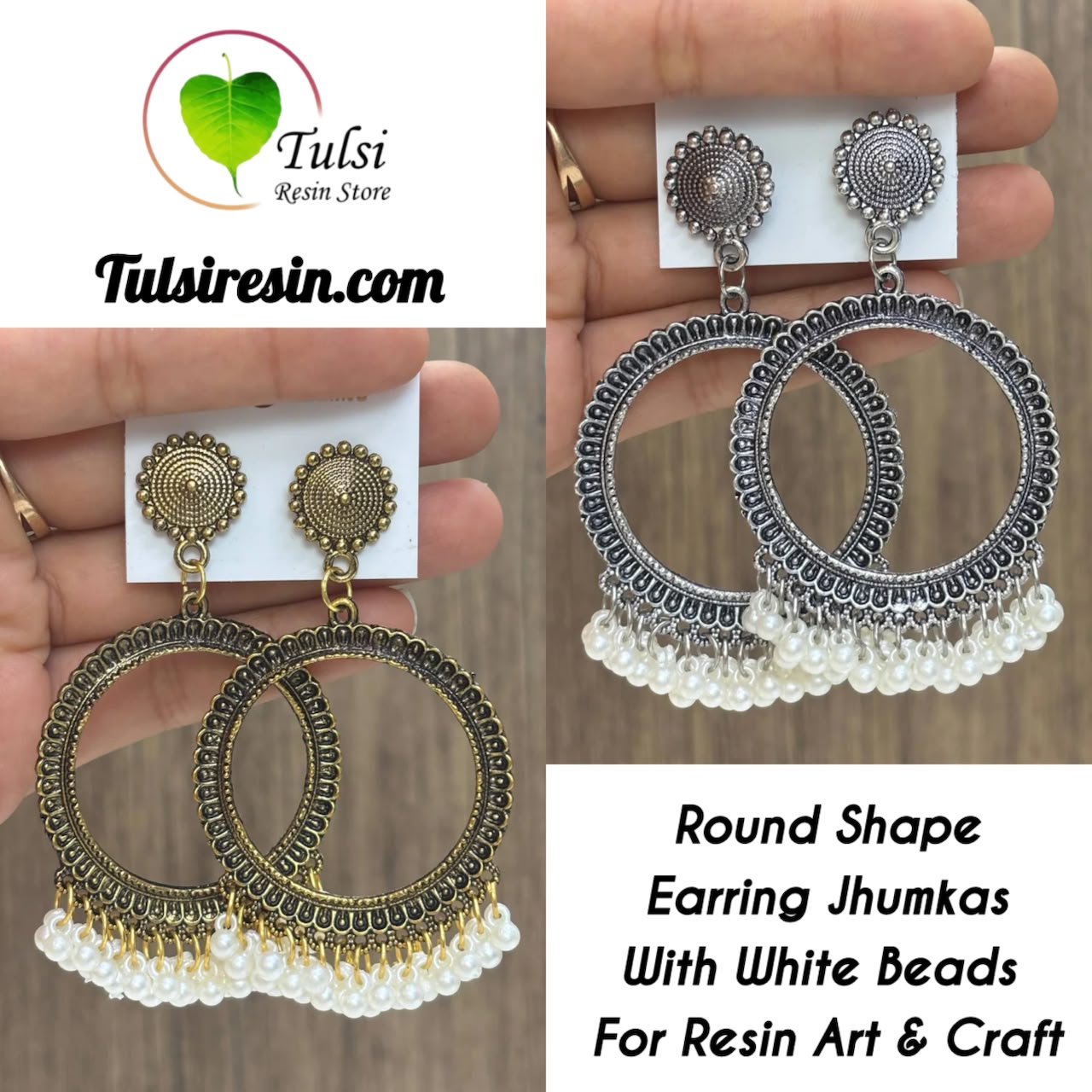 Earring Bazel / Jhumka - (G) Tulsi Resin Store