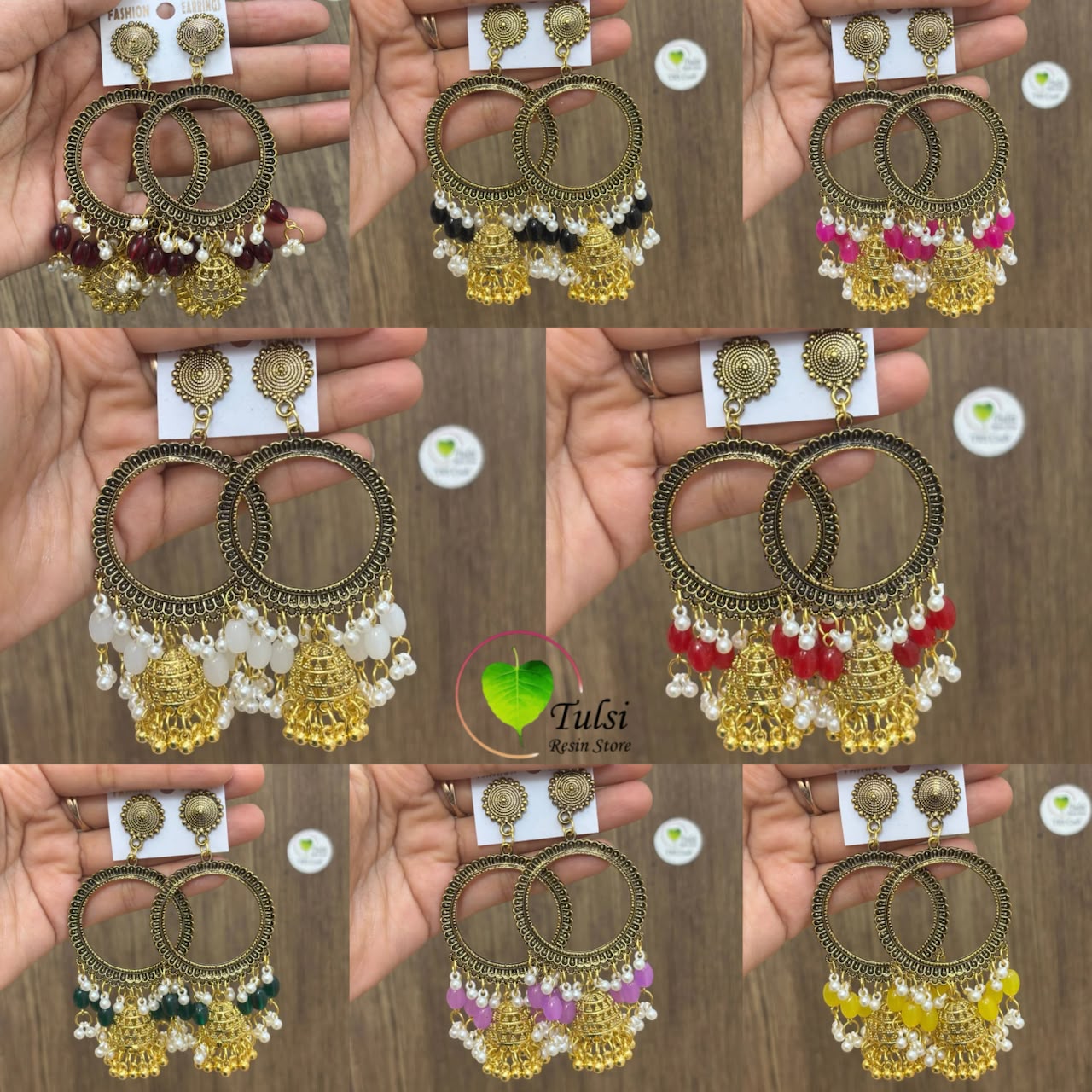 Earring Bazel / Jhumka - (K) Tulsi Resin Store