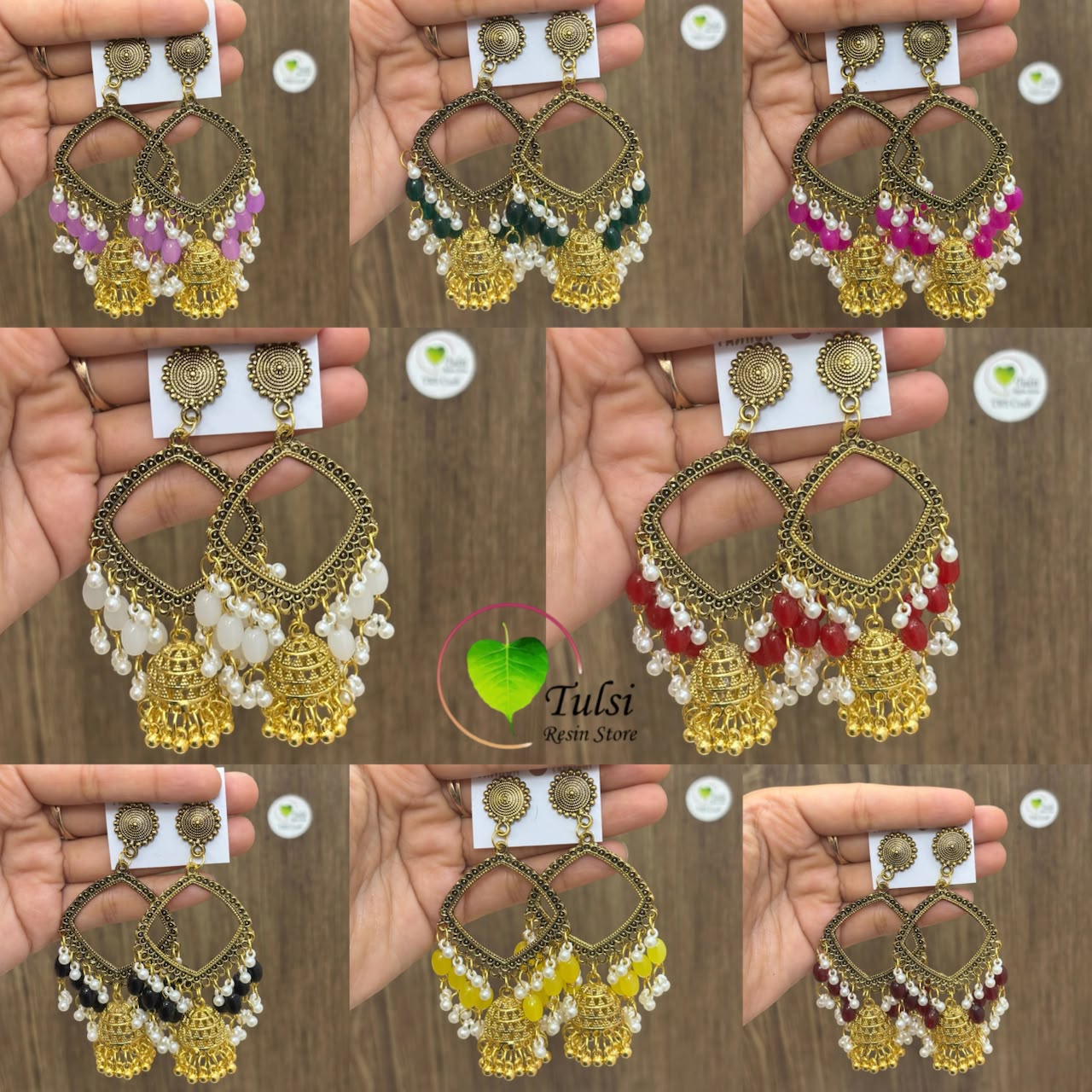 Earring Bazel / Jhumka - (L) Tulsi Resin Store