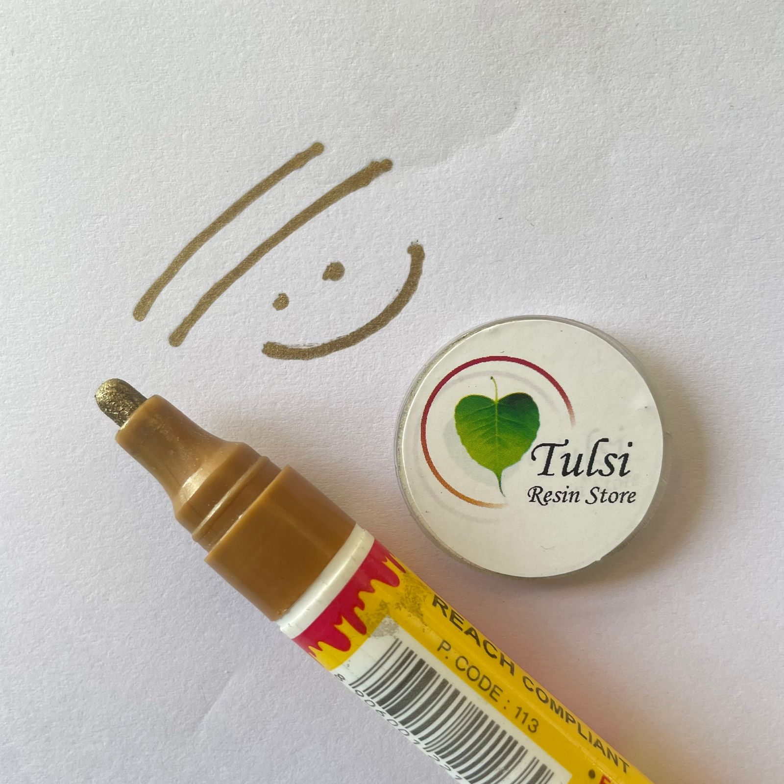 Golden Resin Marker 2 | Tulsi Resin