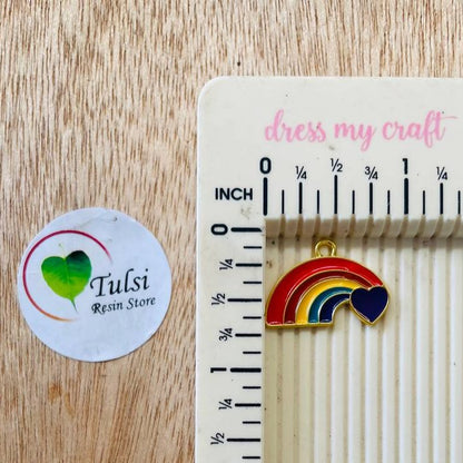 Rainbow Charm With Heart