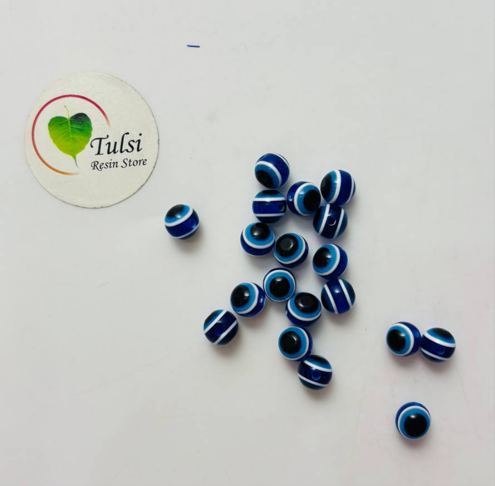 Evil Eye beads (B) (2pc) - Round