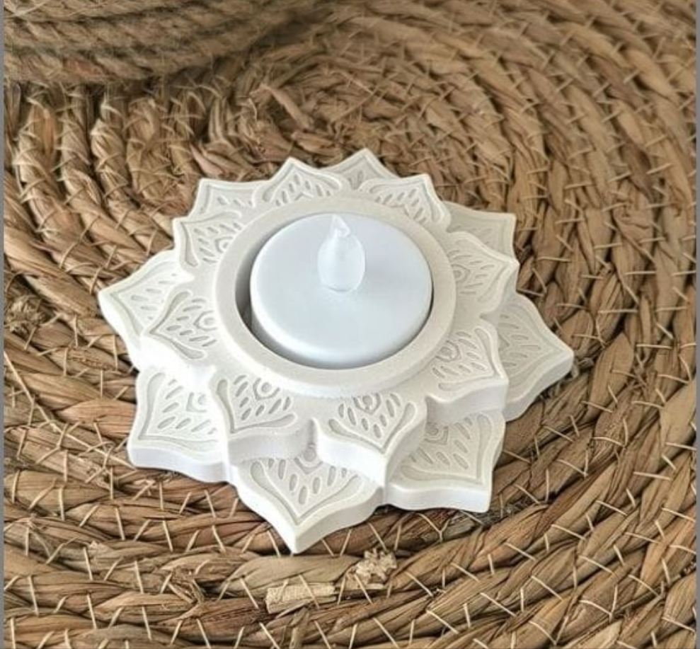 Mandala Lotus T-Light Holder Mould (B)