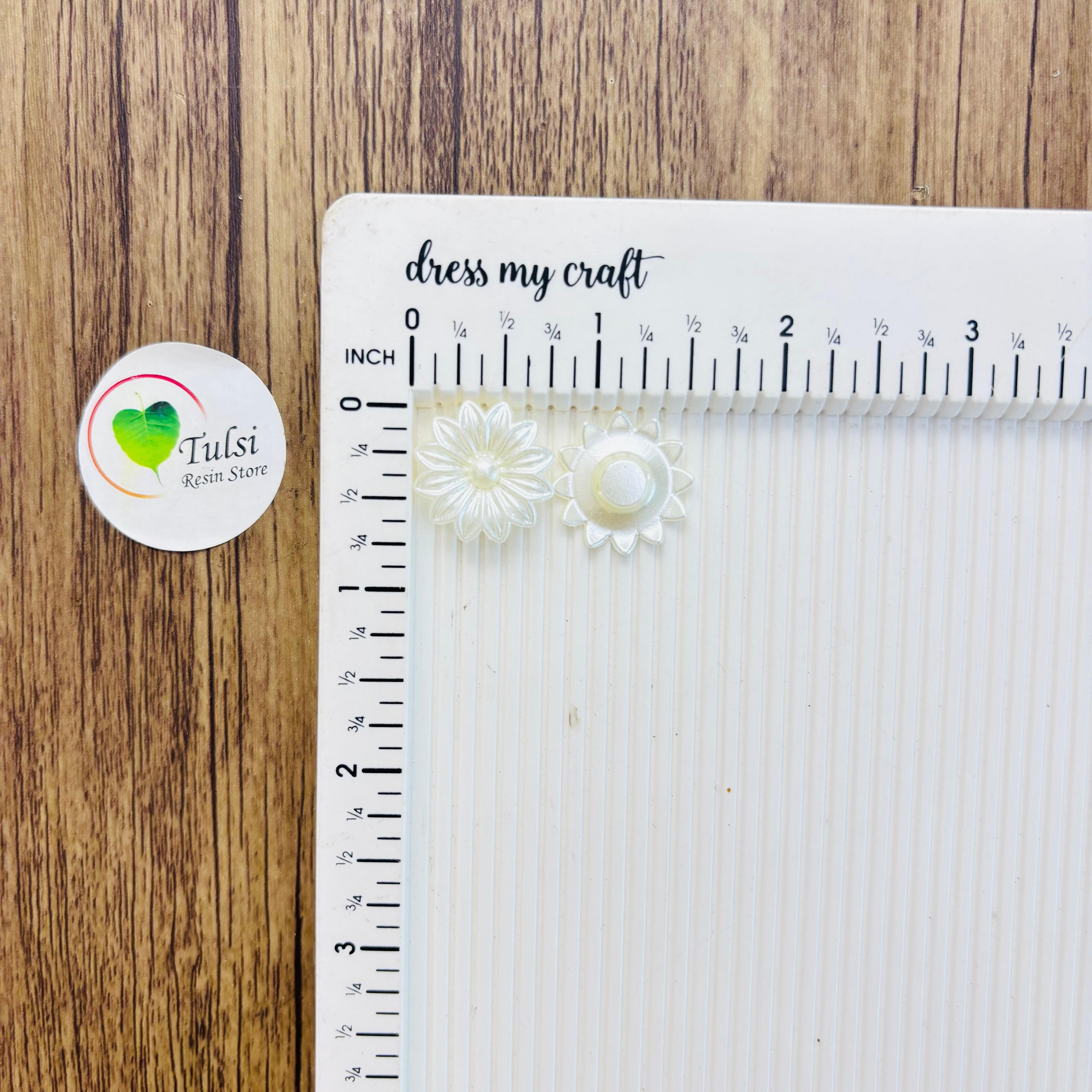 White Plastic Flower - (D)