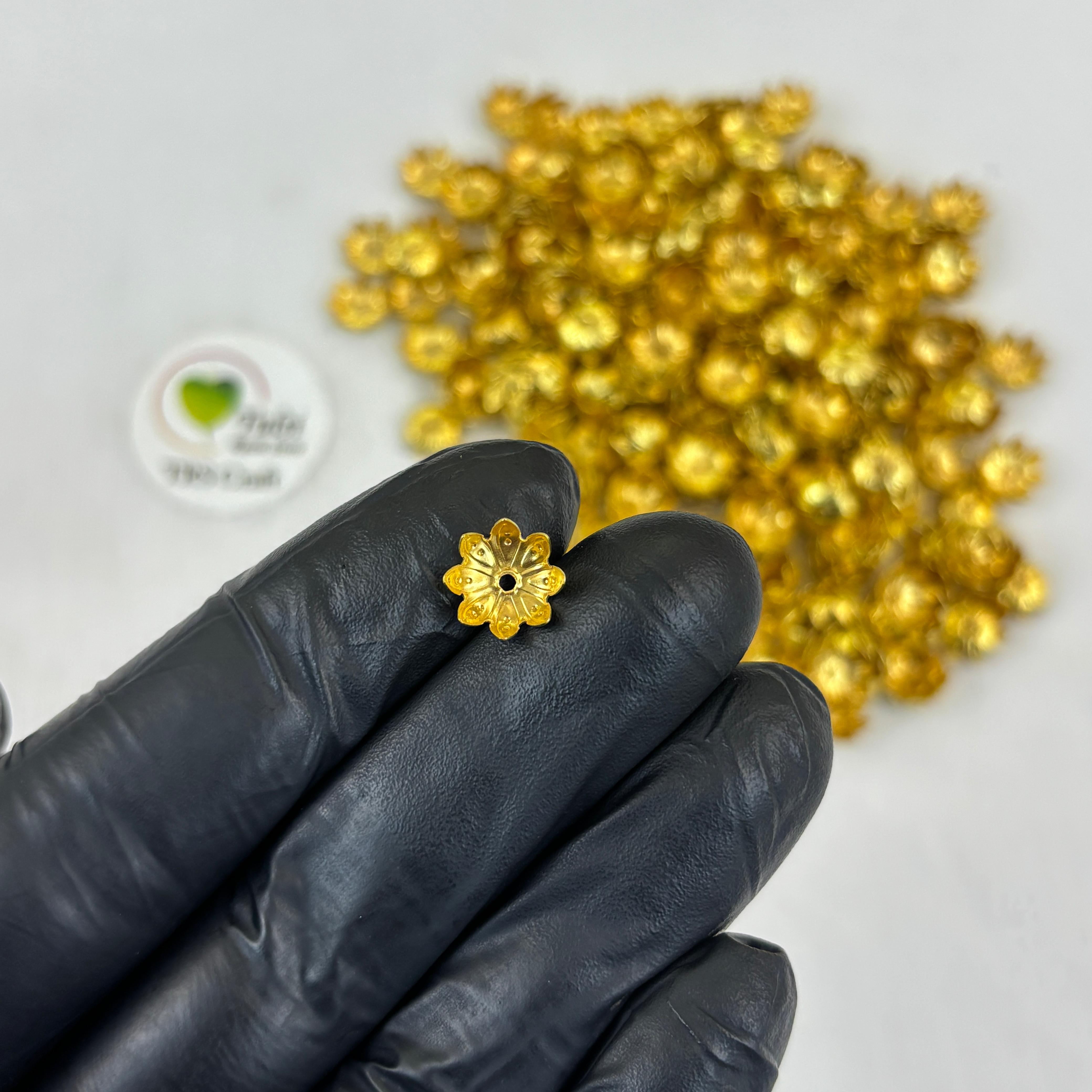 Golden Hanging Cap Beads (B) - For Jewellery