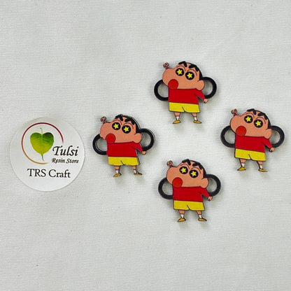 MDF Printed Rakhi Charm (A) - Shinchan Tulsi Resin Store
