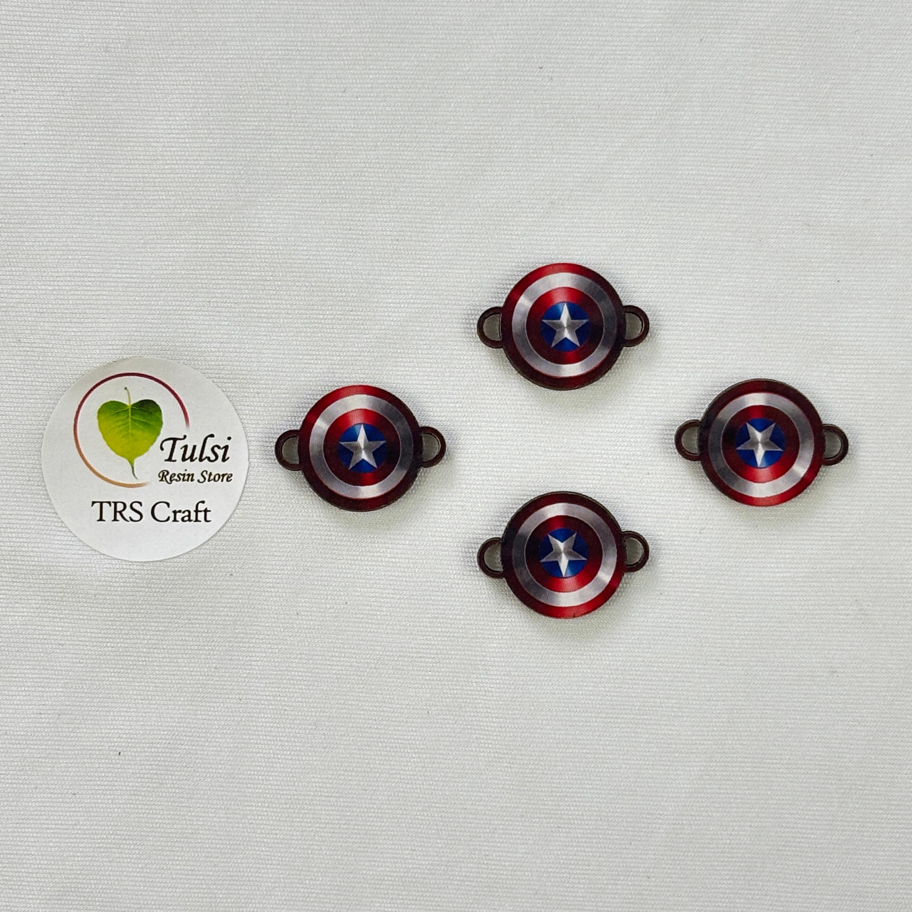 MDF Printed Rakhi Charm (F) - Captain America