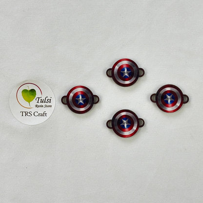 MDF Printed Rakhi Charm (F) - Captain America Tulsi Resin Store