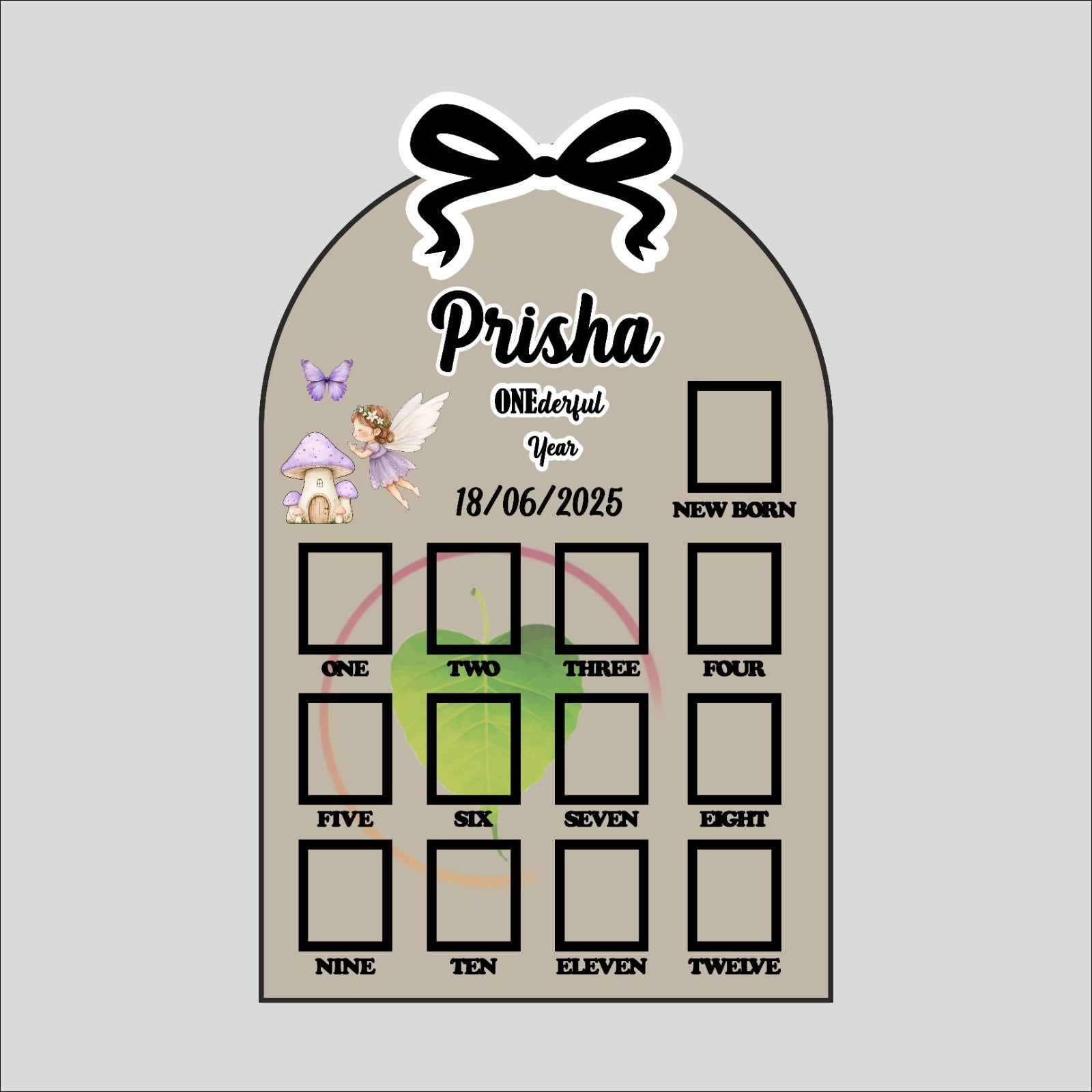 Custom Acrylic - One Year Baby Frame (D) Tulsi Resin Store