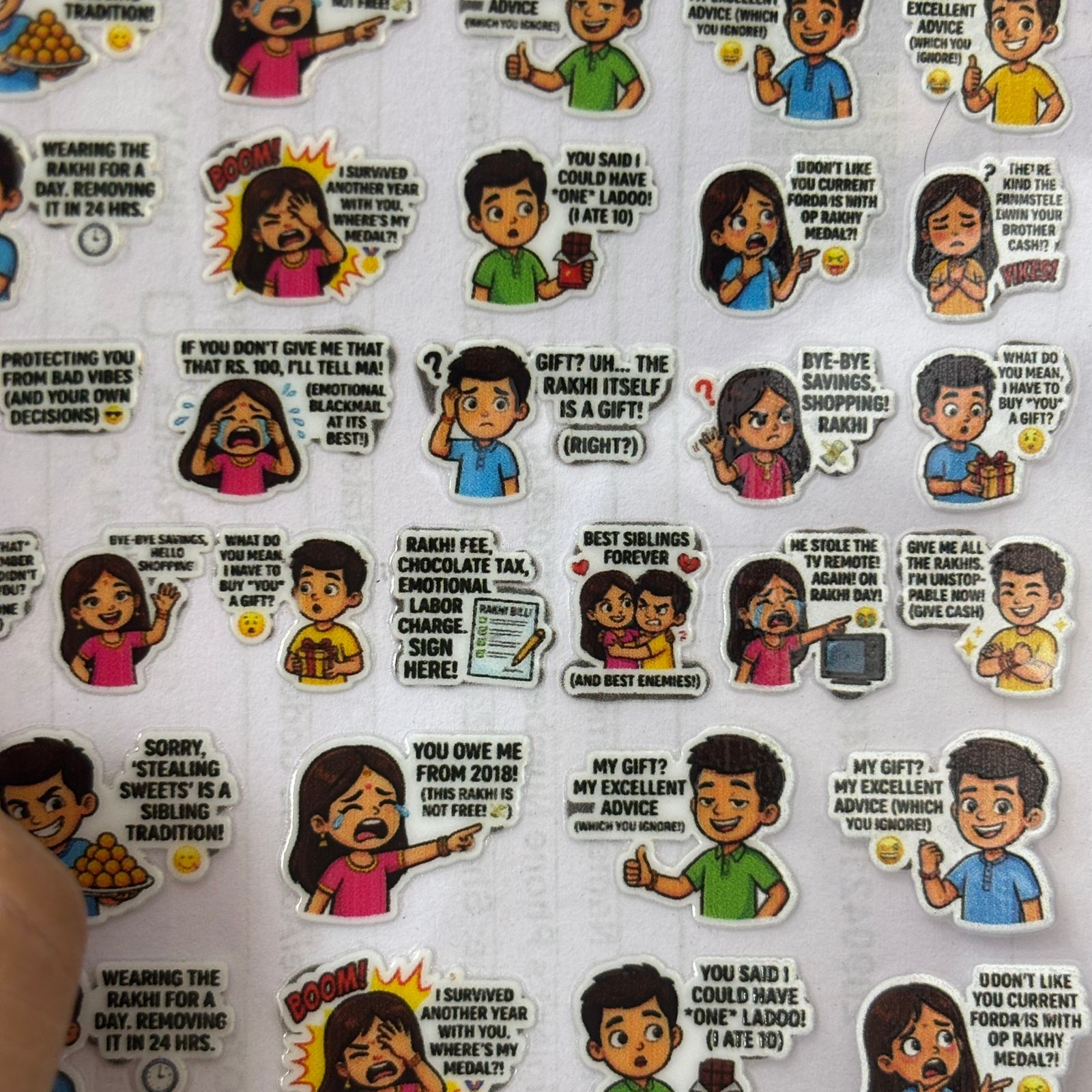 A6 UV DTF Sticker - Mix Rakhi (J) Tulsi Resin Store