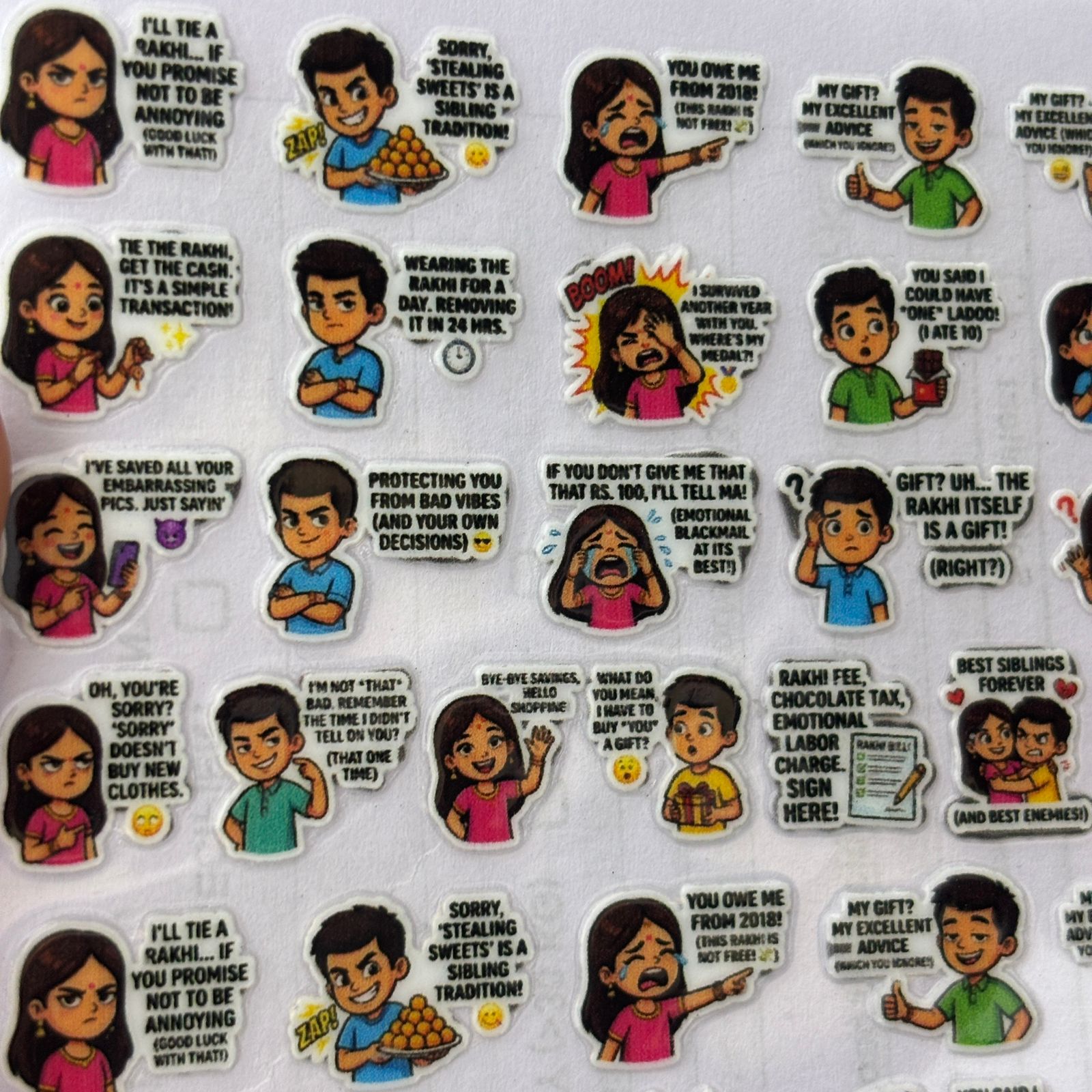 A6 UV DTF Sticker - Mix Rakhi (J) Tulsi Resin Store