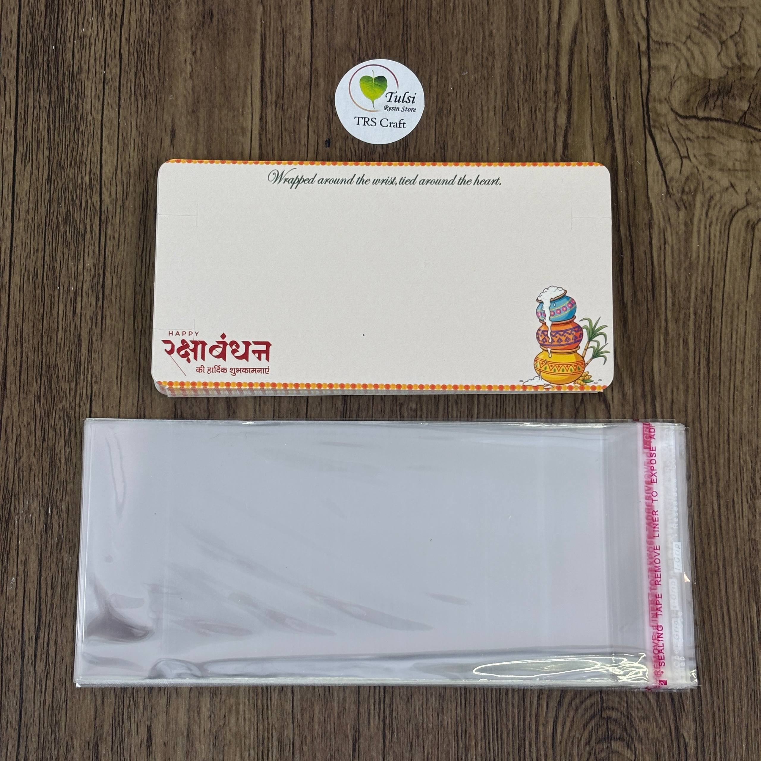 Rakhi Card With Transparent Bags (F) Tulsi Resin Store